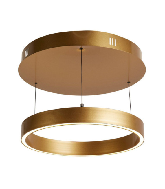 Layla LED-Pendelleuchte Baustahl, Aluminium Gold