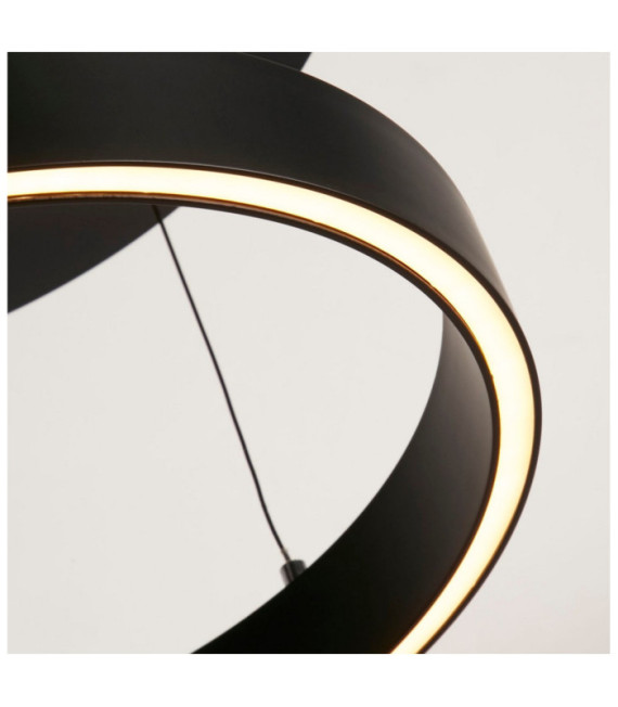 Lámpara colgante LED Layla Acero dulce, aluminio Negro