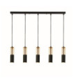 Suspension Merrygold Acier doux Noir mat, Ambre