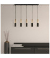 Suspension Merrygold Acier doux Noir mat, Ambre
