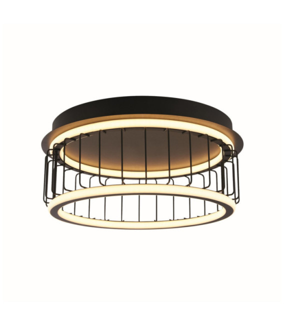 Circolo ceiling light Aluminum, mild steel White, black sand