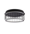 Plafonnier Circolo Aluminium,acier doux Blanc, sable noir