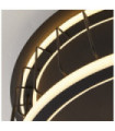Plafonnier Circolo Aluminium,acier doux Blanc, sable noir