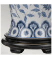 Lampe de table Ying Abat-jour à base de porcelaine,de bois, Blanc, Bleu