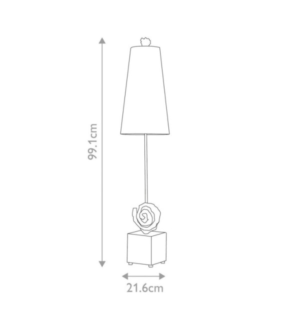 Swirl Tischlampe aus Kunstharz, Pergament, Stahlschwarz, Knochenweiß
