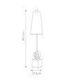 Swirl Table Lamp Resin, Parchment, Steel Black, Bone White