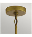 Camillo outdoor pendant light Aluminum, transparent grained glass Painted natural brass