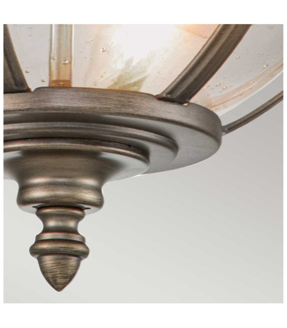Plafoniera da esterno Kichler Alluminio, ottone, vetro granulato trasparente Bronzo brunito