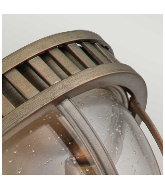Plafonnier extérieur Kichler Aluminium,laiton,verre grainé transparent Bronze bruni