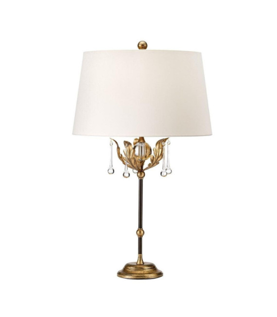 Amarilli lámpara de mesa Pantalla acero, cristal tallado K9 Bronce