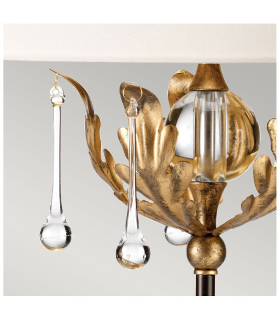 Lampe de table Amarilli Abat-jour en acier,verre taillé K9 Bronze