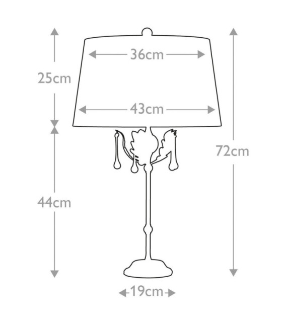 Lampe de table Amarilli Abat-jour en acier,verre taillé K9 Bronze