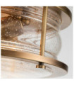 Ceiling light Bathroom Kichler Steel, transparent grained glass Natural brass