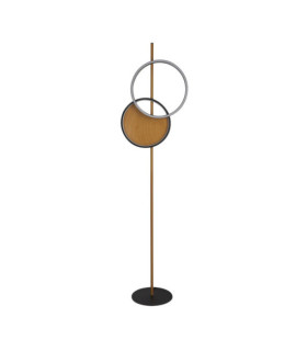 Lampada da terra Curio LED Acciaio dolce, silicone Nero, Marrone