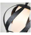 Suspension Quoizel Acier,verre dépoli opale Vieux Noir