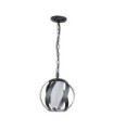 Suspension Quoizel Acier,verre dépoli opale Vieux Noir