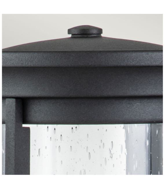 Merrill aplique exterior Aluminio, cristal granulado transparente Negro