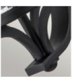 Applique murale extérieur Merrill Aluminium,verre grainé transparent Noir