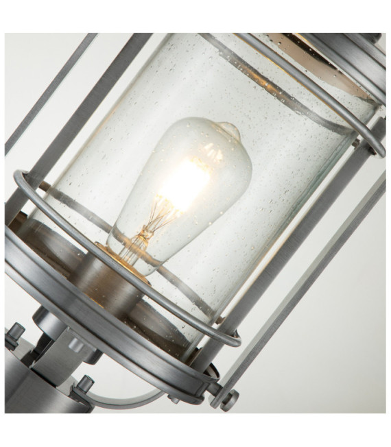 Lampada da terra per esterni Quoizel Alluminio, acciaio, vetro granulato trasparente Alluminio industriale