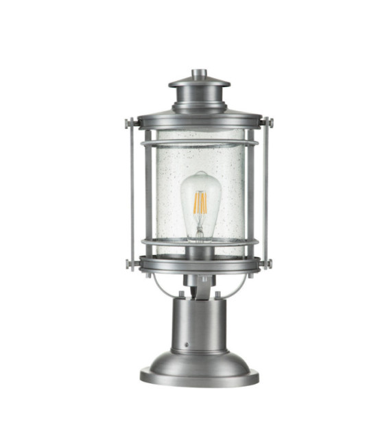 Lampada da terra per esterni Quoizel Alluminio, acciaio, vetro granulato trasparente Alluminio industriale