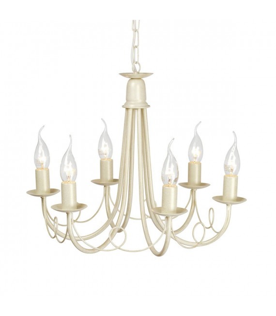 Minster Pendelleuchte, schwarz / gold, 6 Glühbirnen