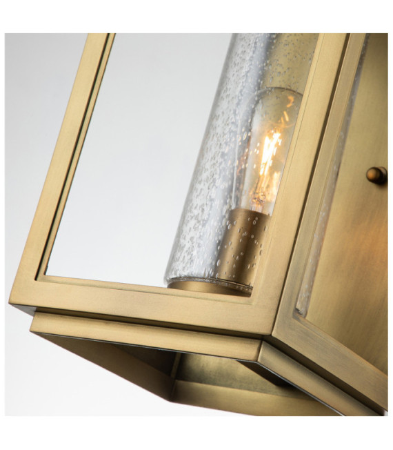 Hinkley outdoor wall light Clear seeded glass, EPMM (plastic composite, stone) Painted aged brass