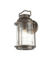 Kichler exterior wall light Aluminum, brass, transparent grained glass Burnished bronze