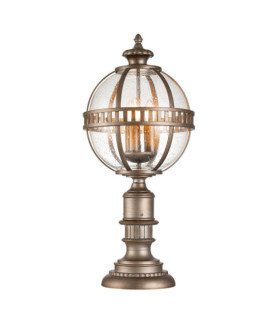 Lampe sur pied extérieur Kichler Aluminium,laiton,verre grainé transparent Bronze bruni