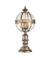 Kichler Outdoor Floor Lamp Aluminum, Brass, Clear Seed Glass Burnished Bronze