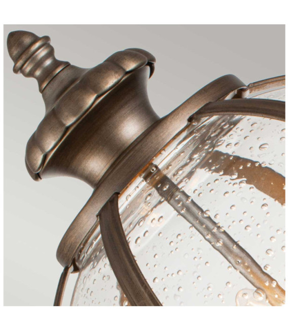 Kichler Outdoor Floor Lamp Aluminum, Brass, Clear Seed Glass Burnished Bronze