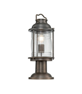 Kichler Stehleuchte für den Außenbereich, Aluminium, Messing, klares Saatglas, brünierte Bronze
