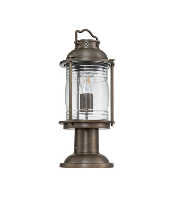 Lampe sur pied extérieur Kichler Aluminium,laiton,verre grainé transparent Bronze bruni