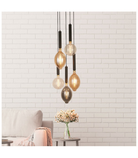 Suspension Dulwich Acier doux Noir mat