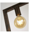 Oblong pendant light Mild steel Rustic brown