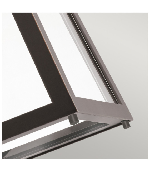 Lampada da parete per esterni Kichler in vetro, alluminio lucidato bronzo