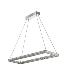 Lámpara colgante LED Clover Acero inoxidable Cromo