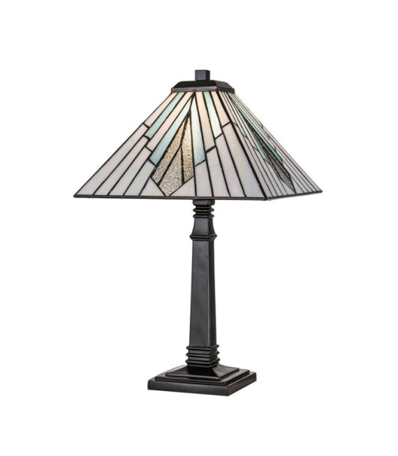 Alderley table lamp Steel, art glass Vintage bronze