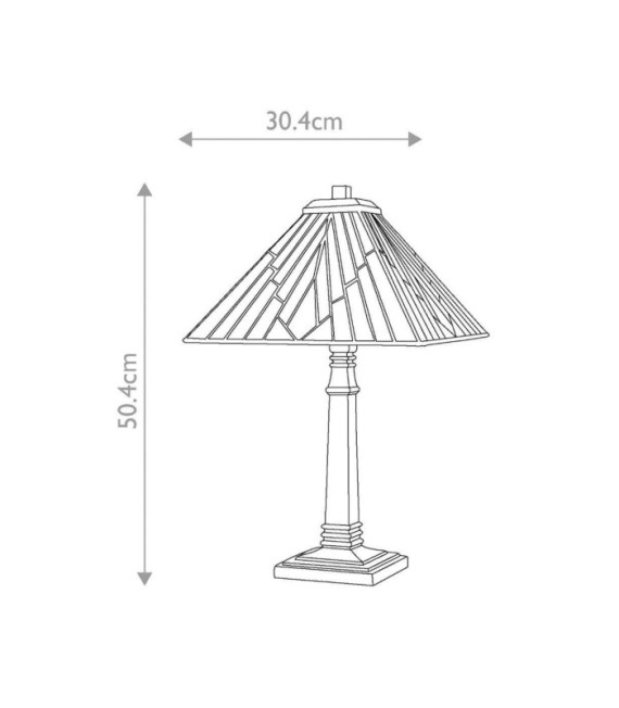 Lampe de table Alderley Acier,verre d'art Bronze d'époque