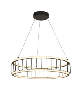 Lámpara colgante Circolo Aluminio, acero dulce Blanco, arena negra