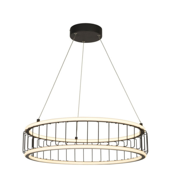 Suspension Circolo Aluminium,acier doux Blanc, sable noir