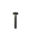 Tesla garden bollard Metal, Aluminum Black
