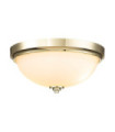 Plafonnier Feiss Verre Opale,Acier Laiton poli