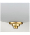 Feiss Ceiling Light Opal Glass, Brushed Brass Steel