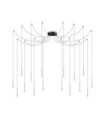 LUCCIOLA Pendant Lamp Glass, Black Metal