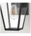 Palma exterior wall light Aluminum, transparent glass Black