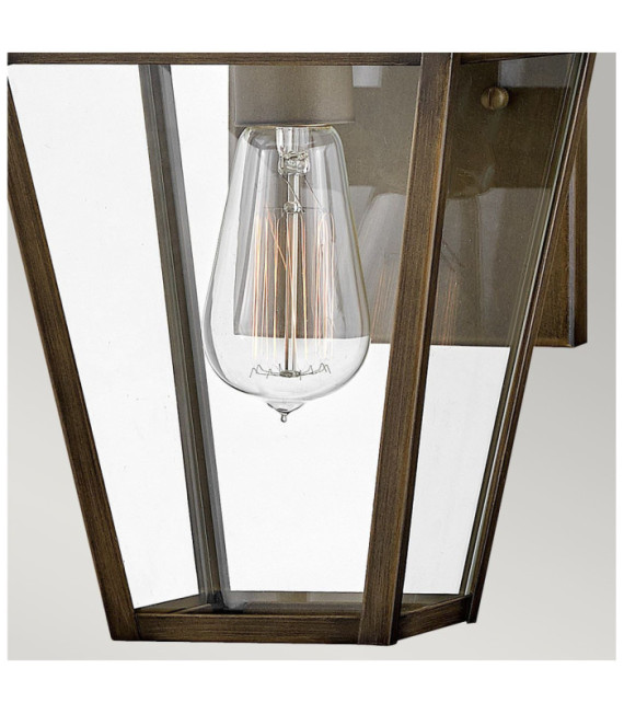 Lampada da parete per esterni Palma Alluminio, vetro trasparente Bronzo brunito
