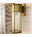 Camillo outdoor wall light Transparent seeded glass, aluminum Painted natural brass