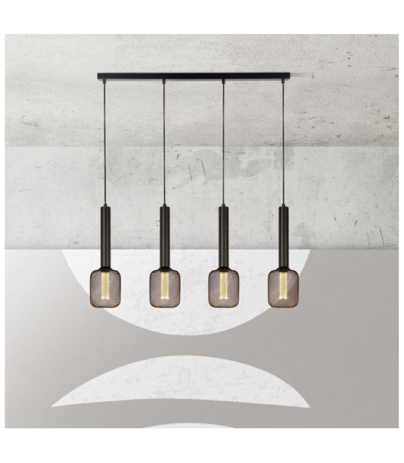 Dulwich pendant light Mild steel Matt black