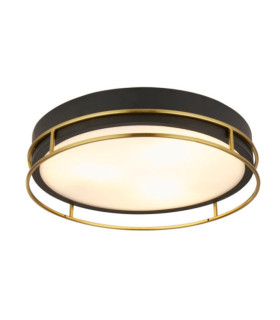 Ceiling light Bathroom Phoenix Mild steel, glass Black