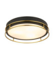 Ceiling light Bathroom Phoenix Mild steel, glass Black